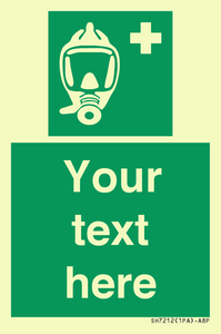 Custom sign safe condition Emergency escape breathing device